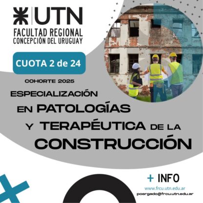 Especialización en Patologías y Terapéuticas de la Construcción- Cuota 2 de 24 - Externos