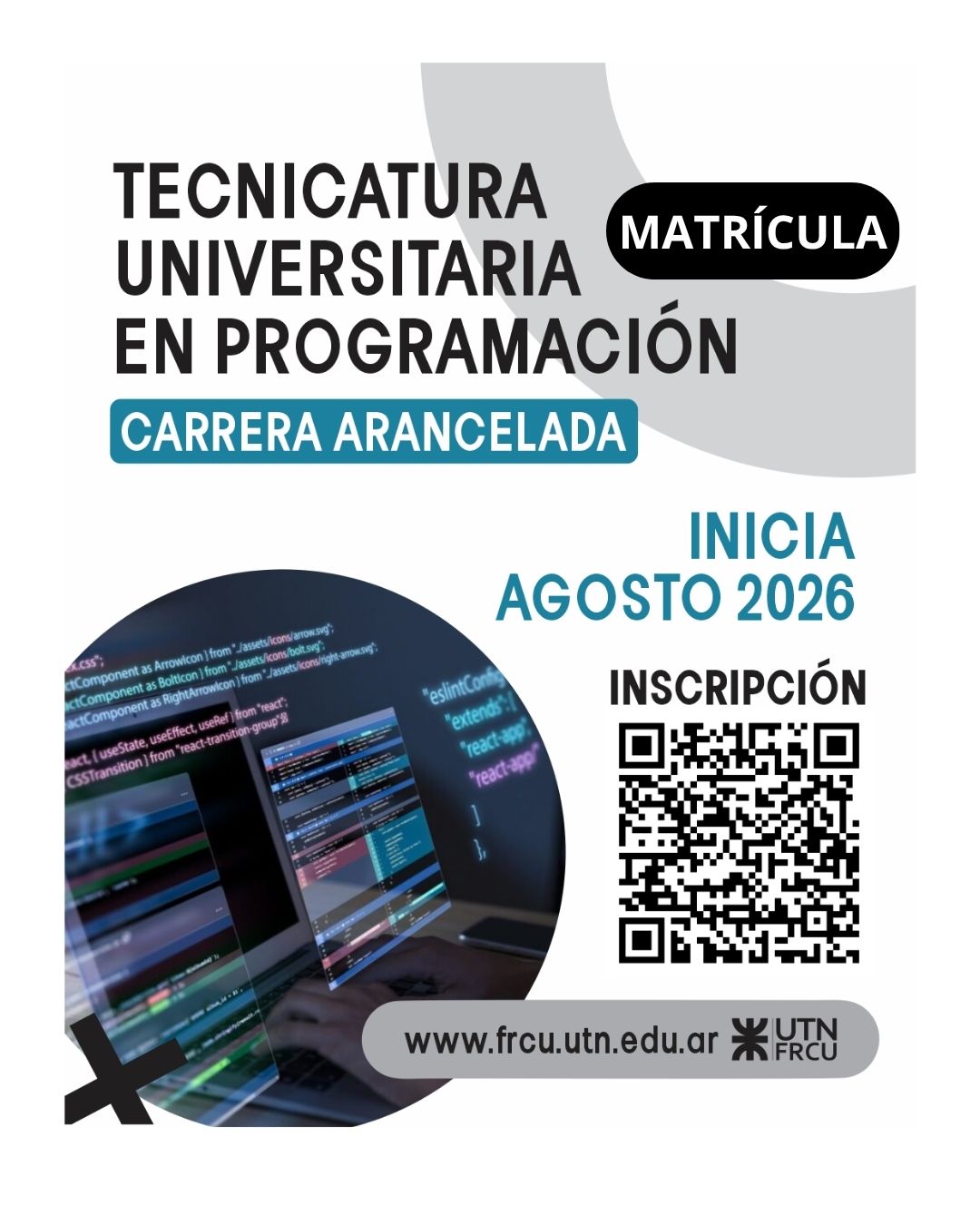 Tecnicatura en Programación – Matrícula – Cohorte 2026 – UTN FRCU